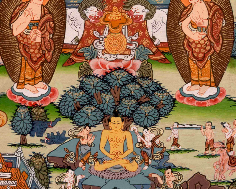 Life Story Of Gautam Buddha | Traditional Thangka Art | Wall Decors