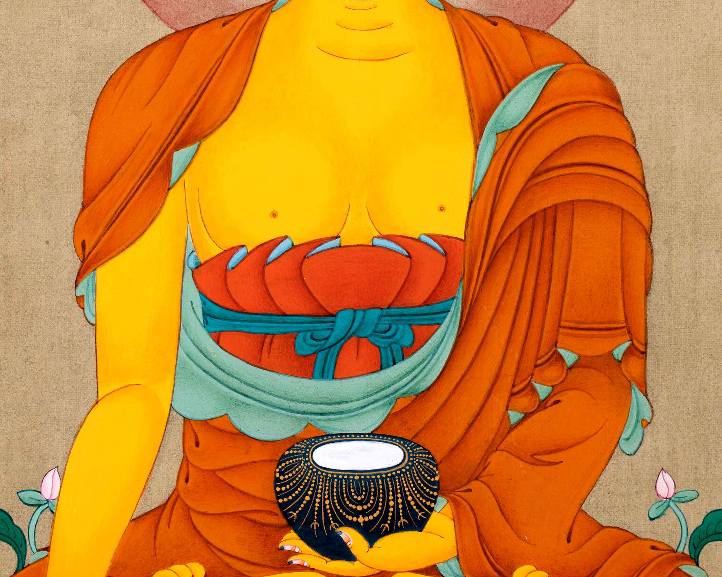 Shakyamuni Buddha Painting | Traditional Tibetan Buddhist Art