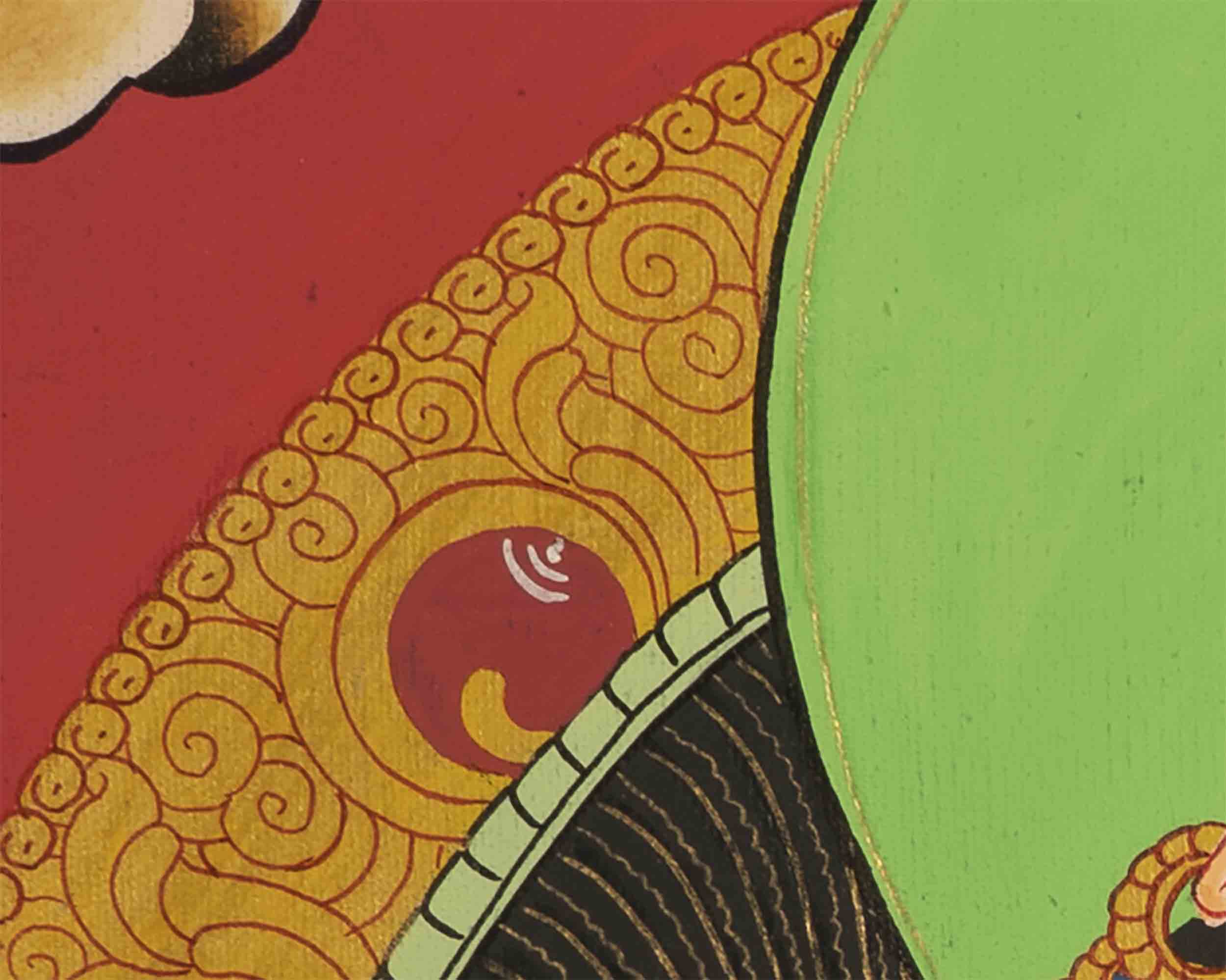 Guru Rinpoche Thangka | Religious Wall Decoration Painting | Religious Gift