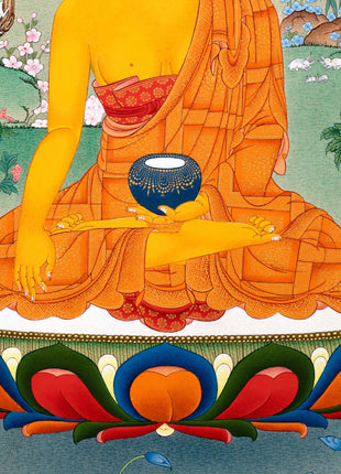 Shakyamuni Buddha Thangka | Tibetan Thangka Art | Buddhist Painting