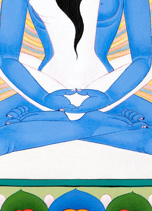 Samantabhadra with Consort | Traditionally Hand Painted Buddhist Thangka