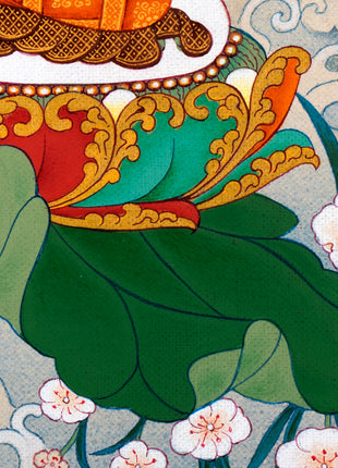 Shakyamuni Buddha Thangka | Natural Stone Color Painting