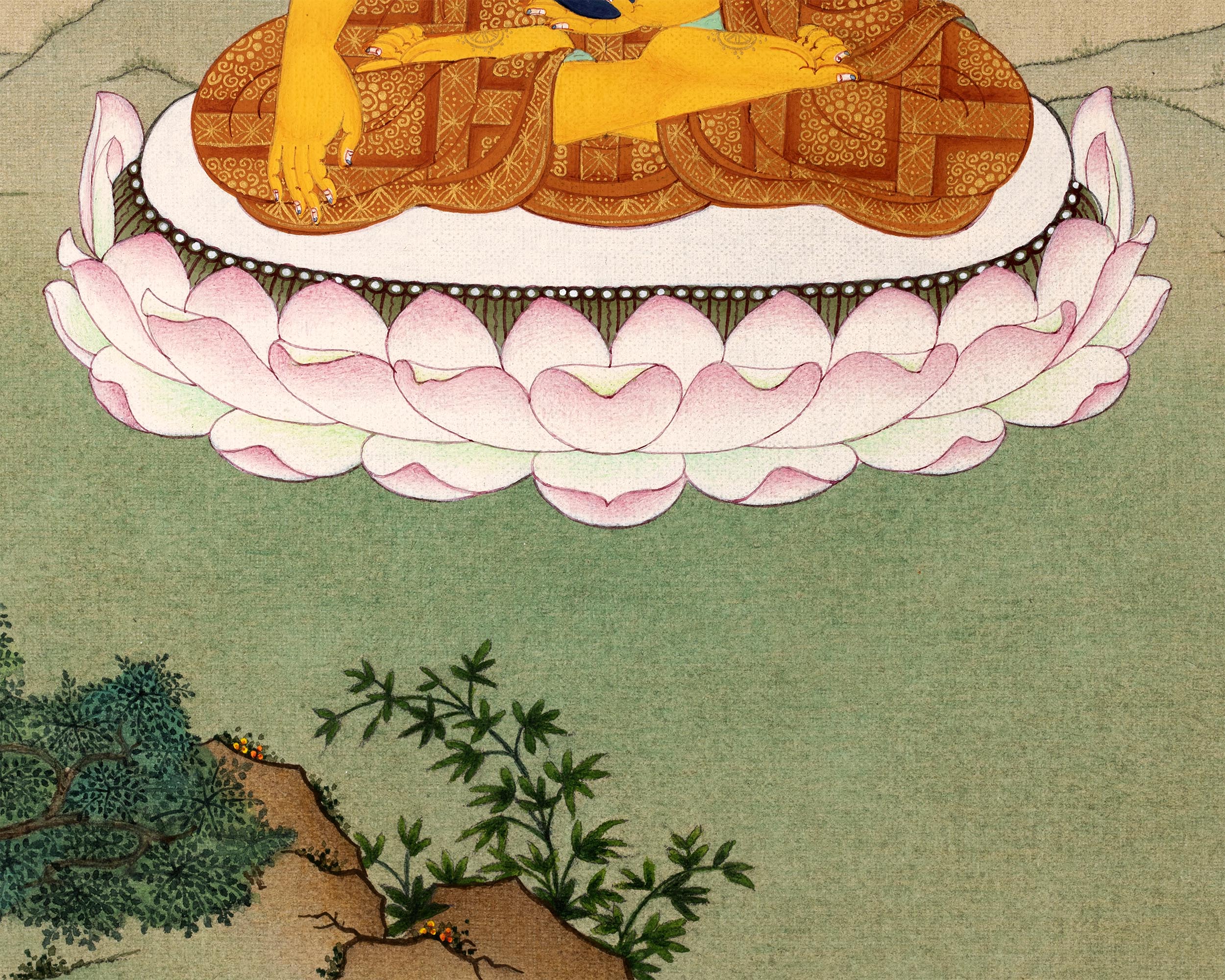 Shakyamuni Buddha Thangka | Classic Peaceful Buddha Thangka | Tibetan Art