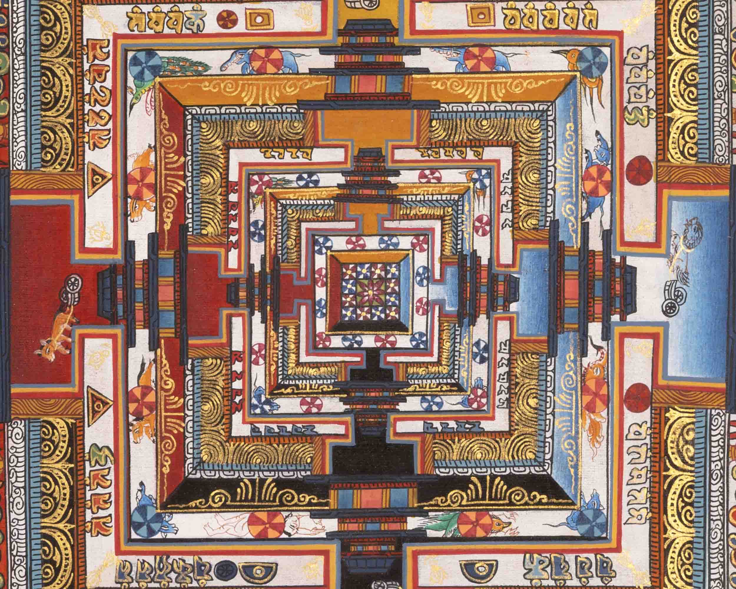 Kalachakra Mandala Thangka | Wheel Of Time | Religious Wall Decors
