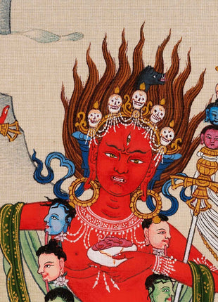 Vajravarahi Sadhana Thangka | Traditional Himalayan Dakini Art