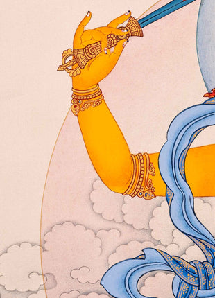 Manjushri Thangka, Traditional Karma Gadri Thangka Art