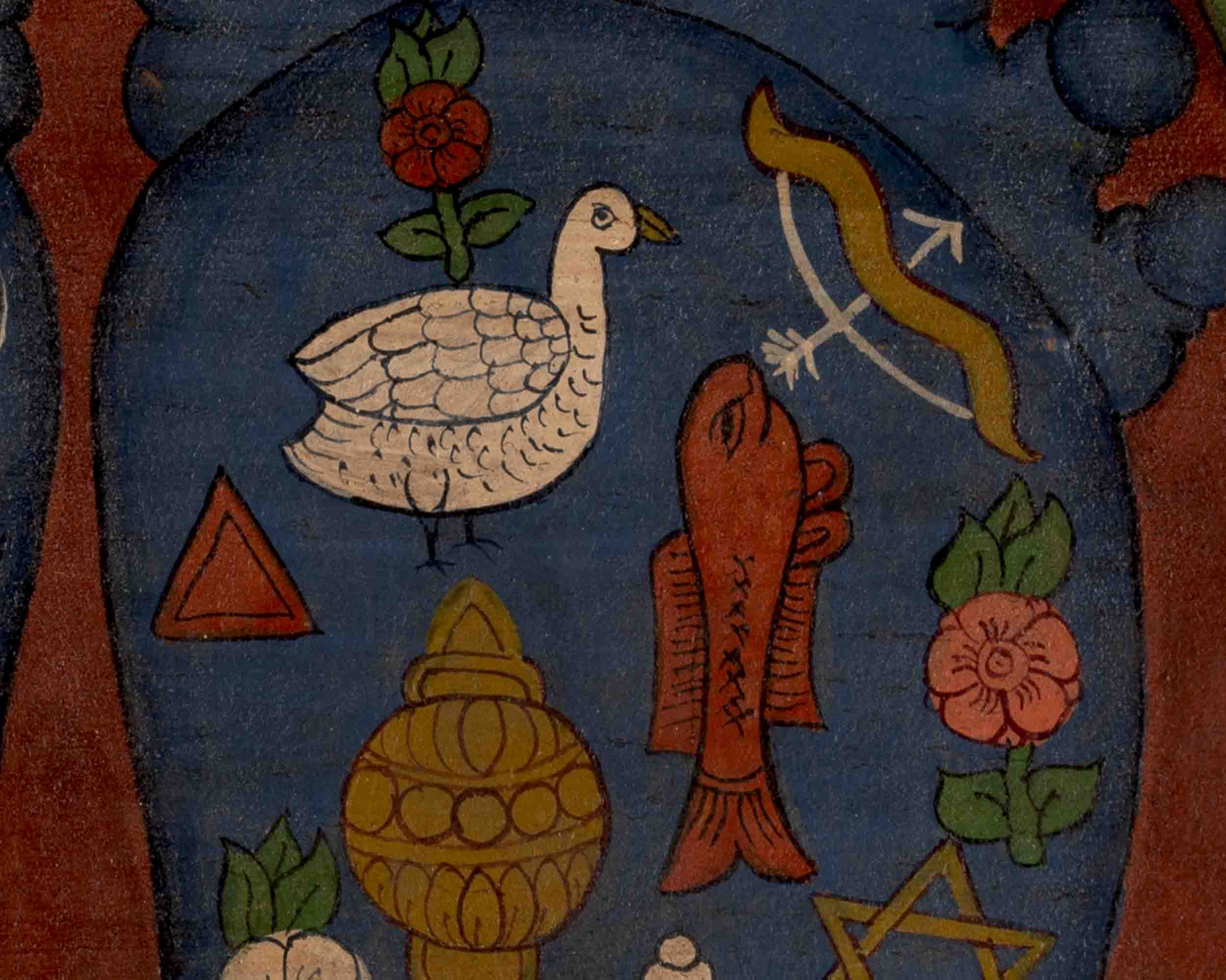 Buddha's Footprint Thangka | Traditional Painting | Wall Decors