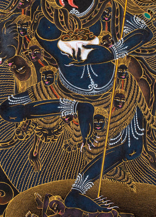 Simhamukha Thangka (Order) | Simhamukha Thangka | Black And Gold