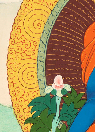 Small Medicine Buddha Thangka | Hand Painted Buddhist Art