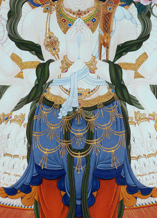 1000 Armed Chenrezig Thangka | Handpainted Buddhist Artwork