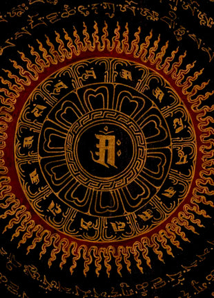 Om Mantra Mandala Thangka | Traditional Tibetan Art | Wall Decors