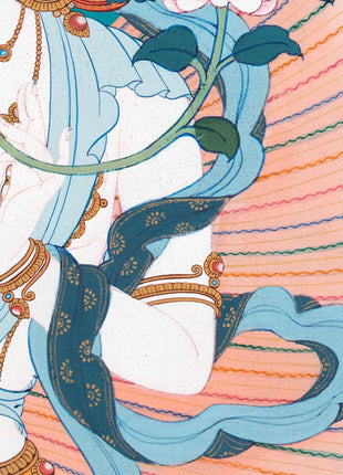 White Tara Thangka in Karma Gadri Tradition