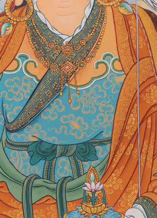 Traditional Tibetan Thangka For Padmasambhava Mantra Practice | Lotus Born Guru Rinpoche Art