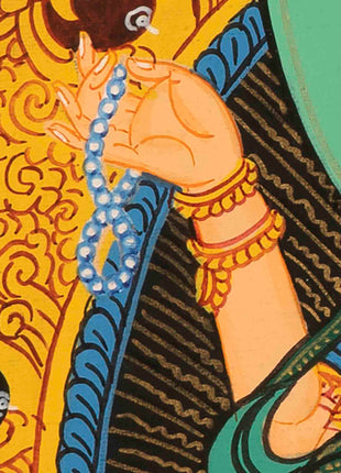 Saraswati Thangka | Lord Of Knowledge | Wall Hanging Art