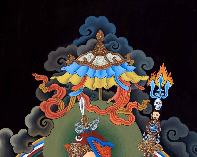 Traditional Giclee Print For Guru Rinpoche Puja | High Quality Giclee Print Of Lotus Born Master For Rituals