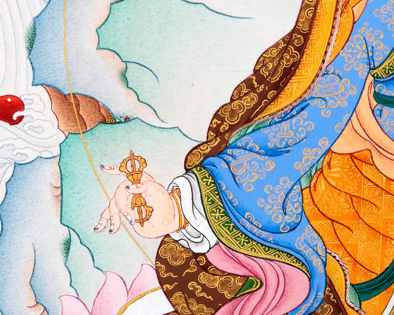 Guru Rinpoche Thangka | Traditionally Hand Painted Art