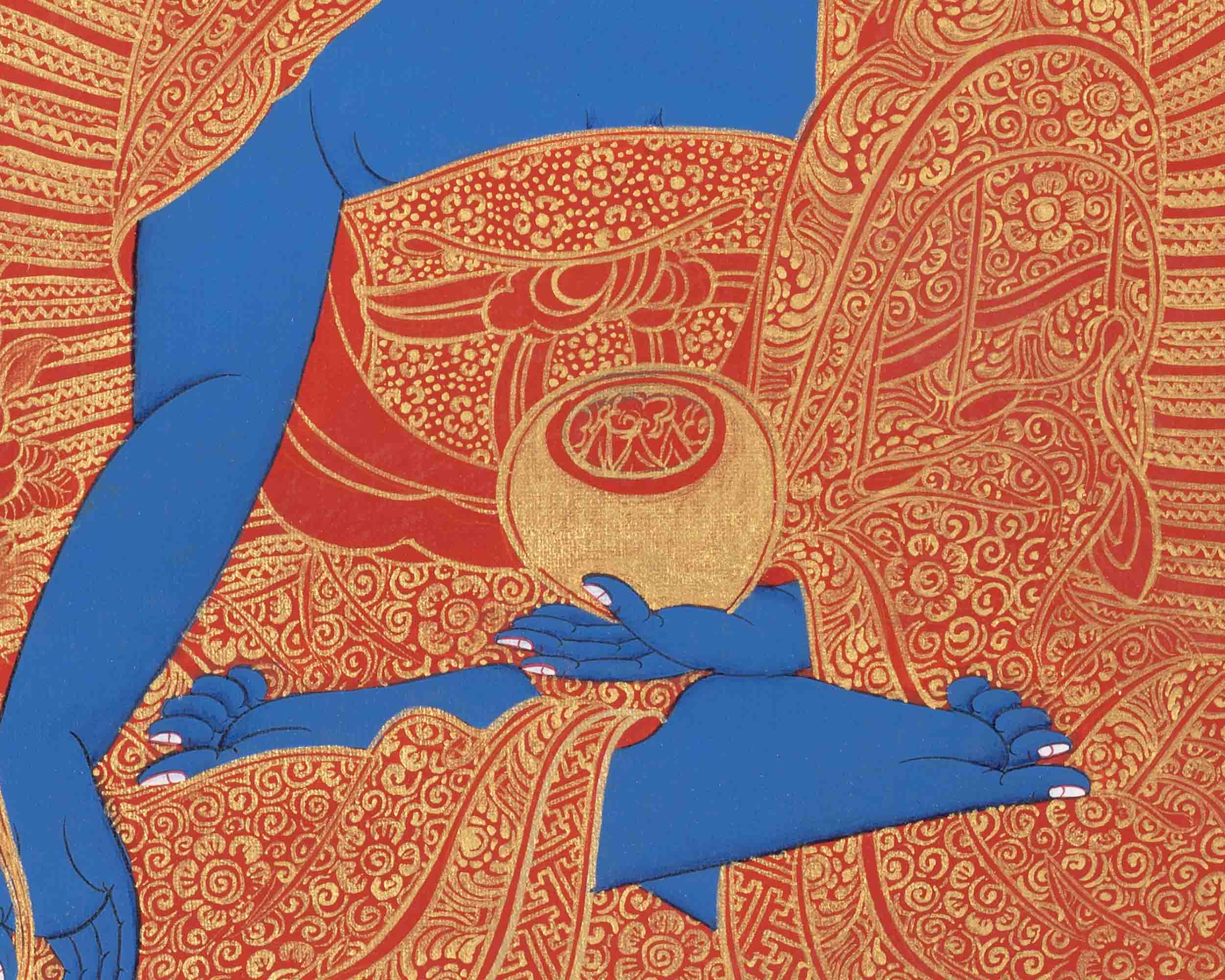 Medicine Buddha Thangka | Traditional Tibetan Painting | Wall Decors