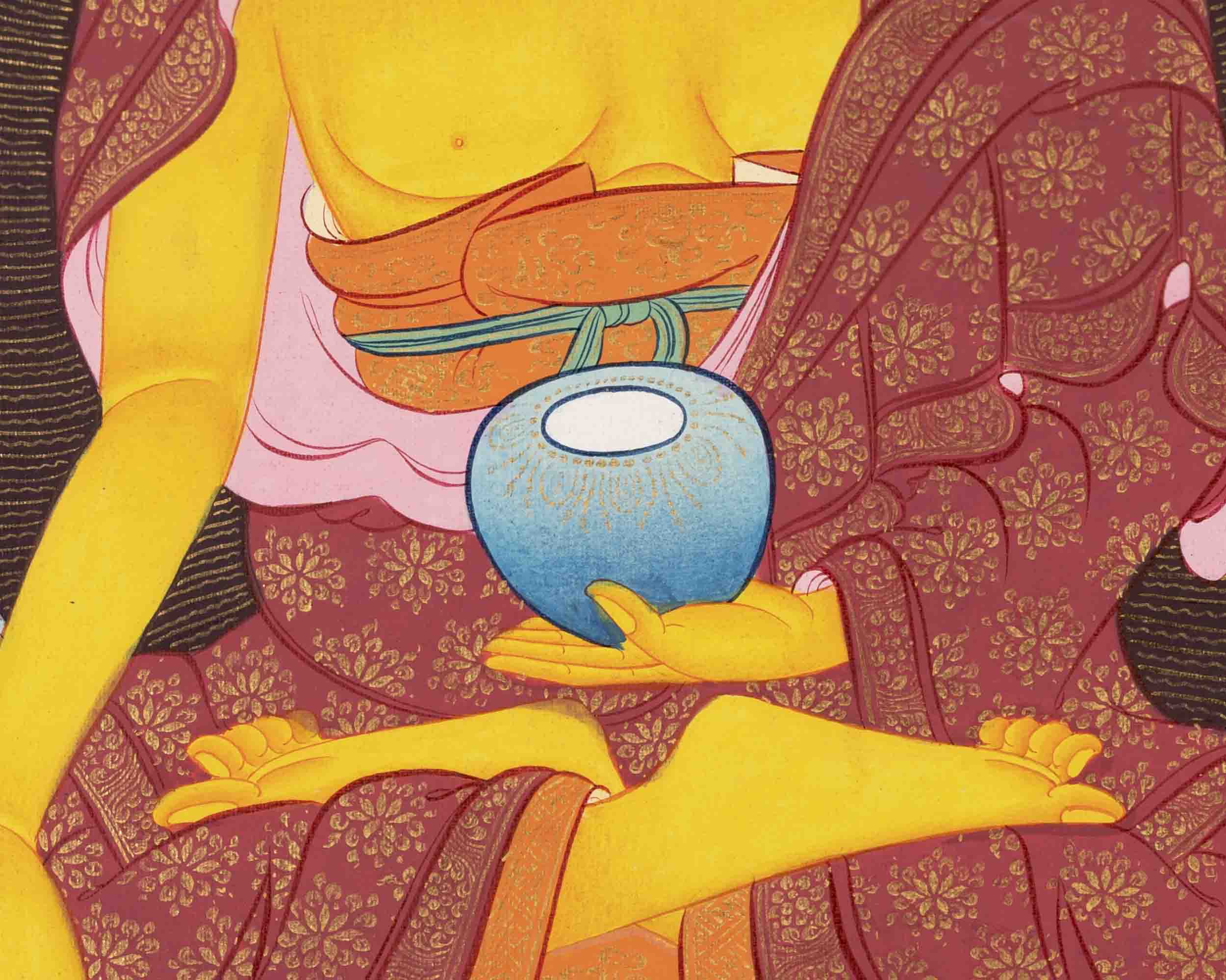 Shakyamuni Buddha Thangka | Traditional Tibetan Painting | Wall Decors