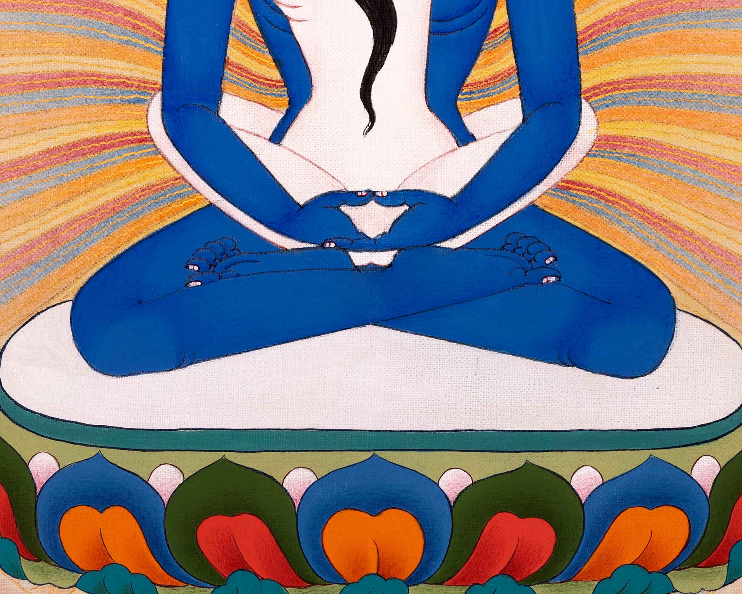 Samantabhadra And Samantabhadri Hand Painted Thangka | Himalayan Buddhist Sacred Art