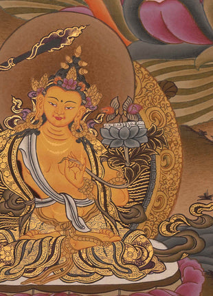 4Armed Chengrezig Thangka | Traditional Buddhist Painting