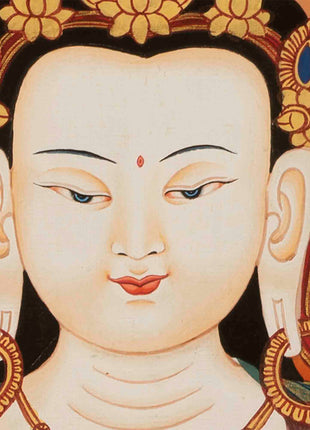 Chenresig Bodhisattva Thangka | Original Hand Painted Arya Bodhisattva Art