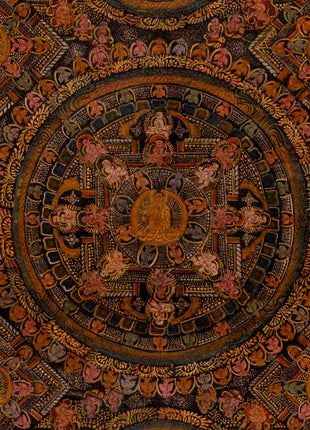 Pancha Buddha Mandala Thangka | Religious Buddhist Art | Wall Decors