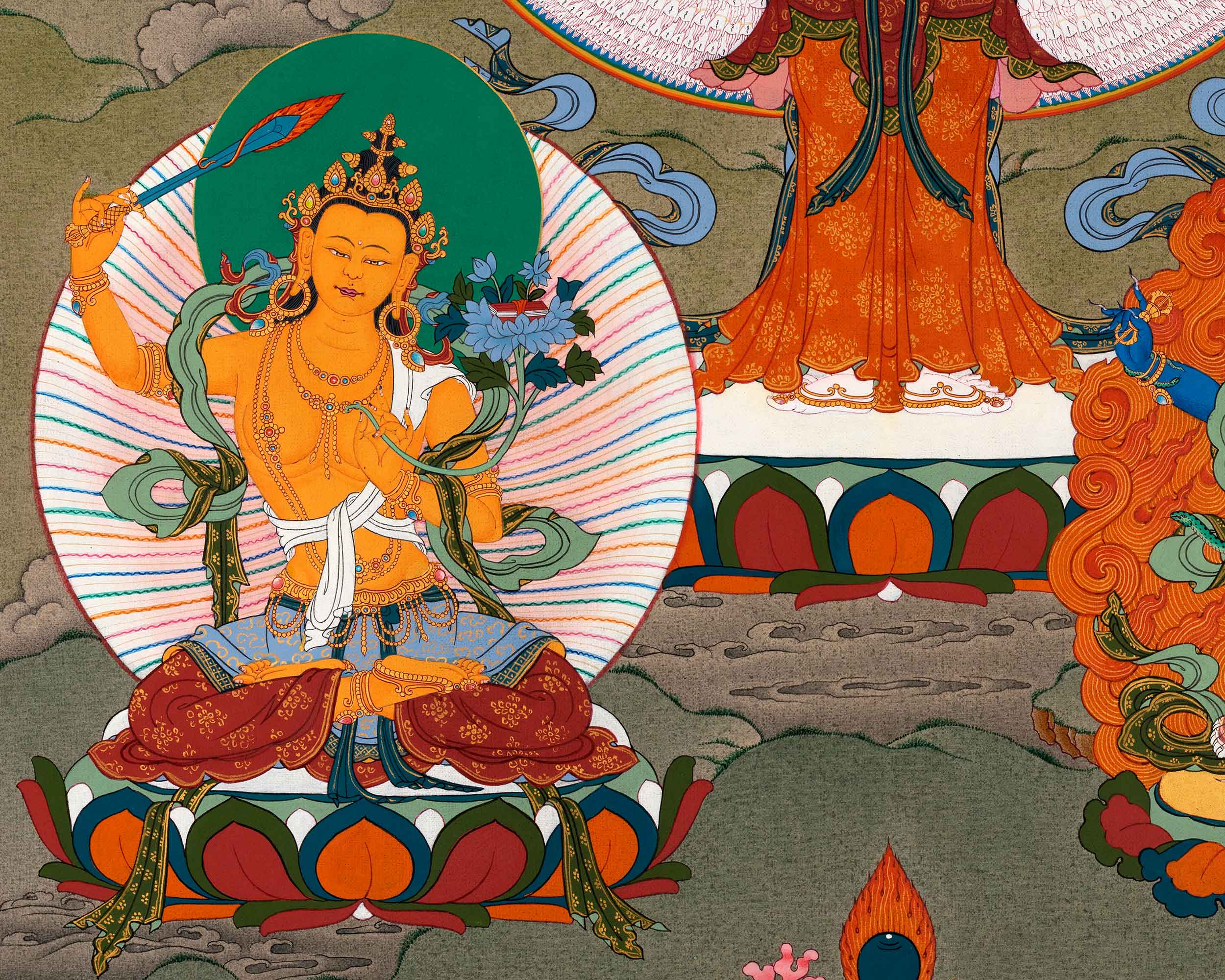 1000 Armed Chenrezig Thangka | Traditional Tibetan Bodhisattva Art