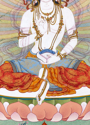 Yeshe Tsogyal | Wisdom Dakini | Handpainted Tibetan Thangka