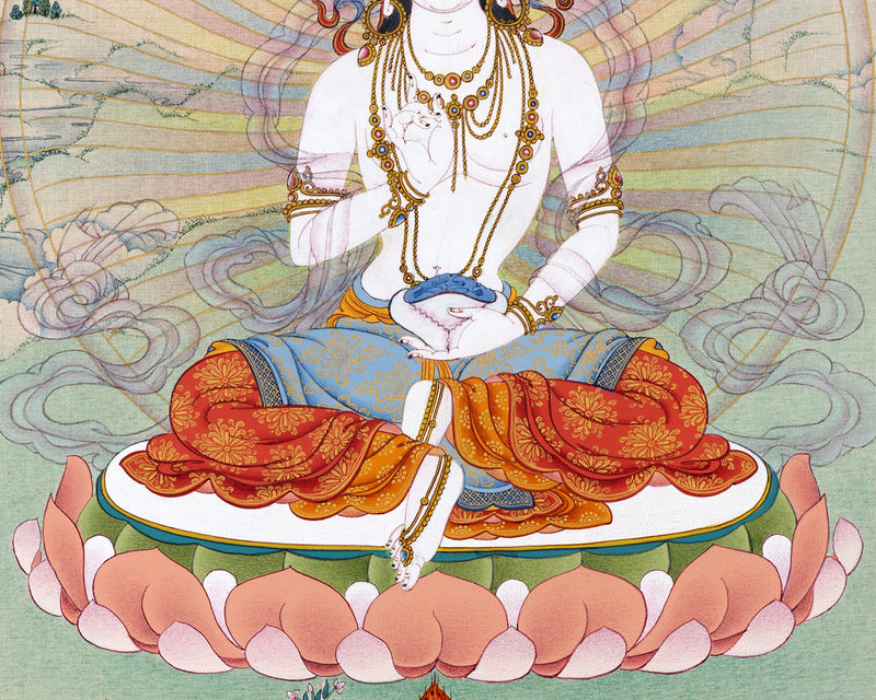 Yeshe Tsogyal | Wisdom Dakini | Handpainted Tibetan Thangka