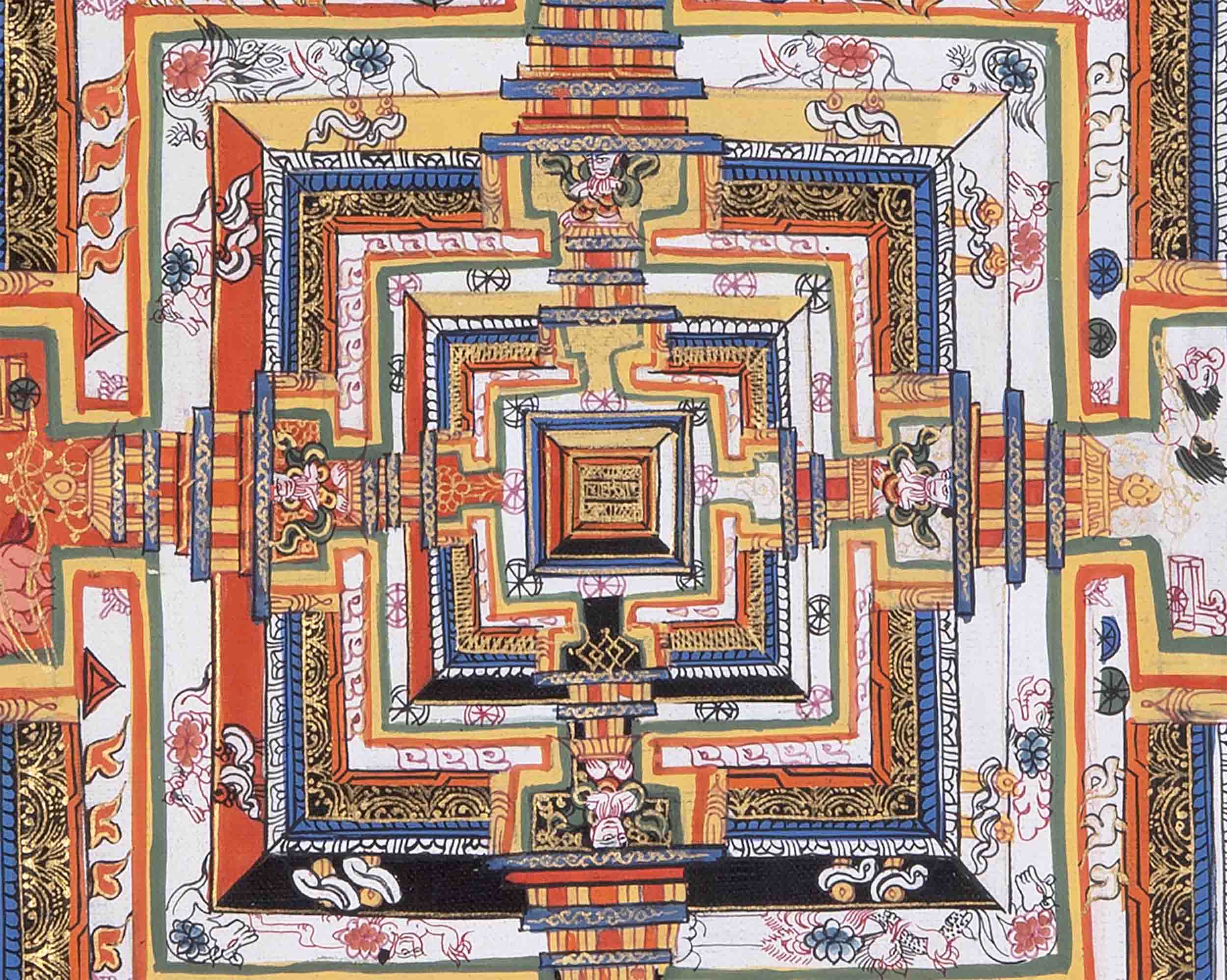 Kalachakra Mandala With Brocade | Wall Decoration (Inactive Product)