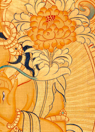 Hand-Painted White Tara Thangka | Wall Hanging Decor