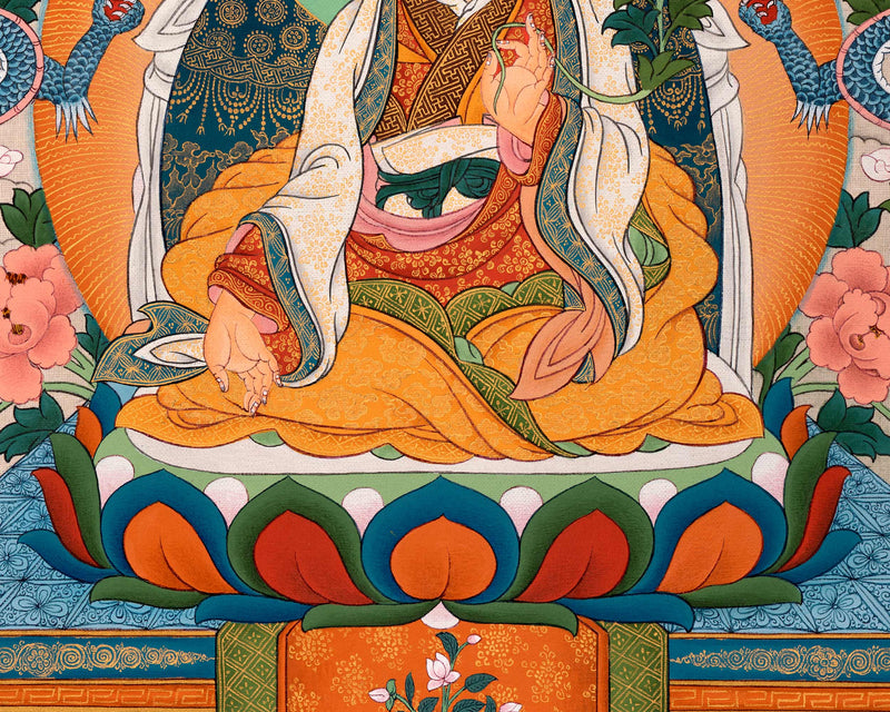 Five Sakya Masters Thangka | Traditional Sakyapa lineage Painting | Sachen Kunga Nyingpo