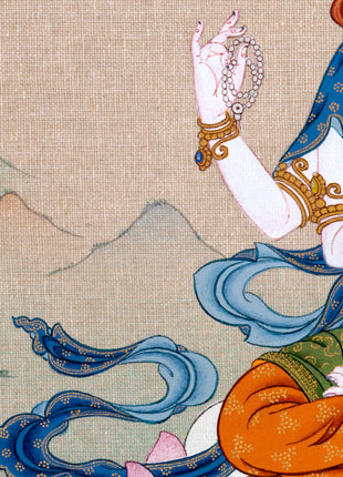 Avalokiteshvara | Chenrezig Buddha Hand-Painted Thangka