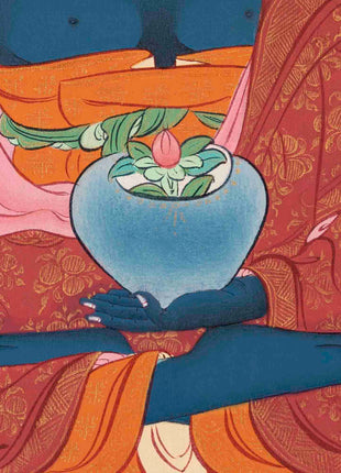 Medicine Buddha Thangka | Handpainted Buddhist Art | Wall Decors
