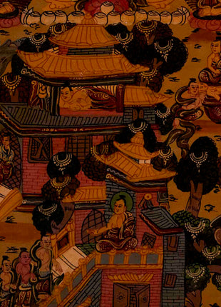 Oil Varnished Buddha life Story | Wall Decoration Painting