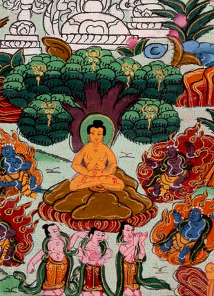 Buddha Life Story Thangka | Religious Buddhist Art | Wall Decors