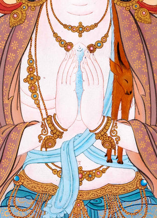 4 Armed Chenrezig Thangka | High Quality Avalokiteshvara Painting