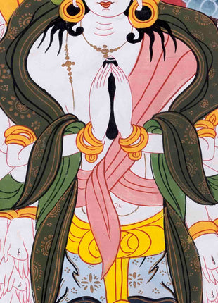 1000 Armed Avalokiteshvara | Traditional Tibetan Thangka | Wall Decors