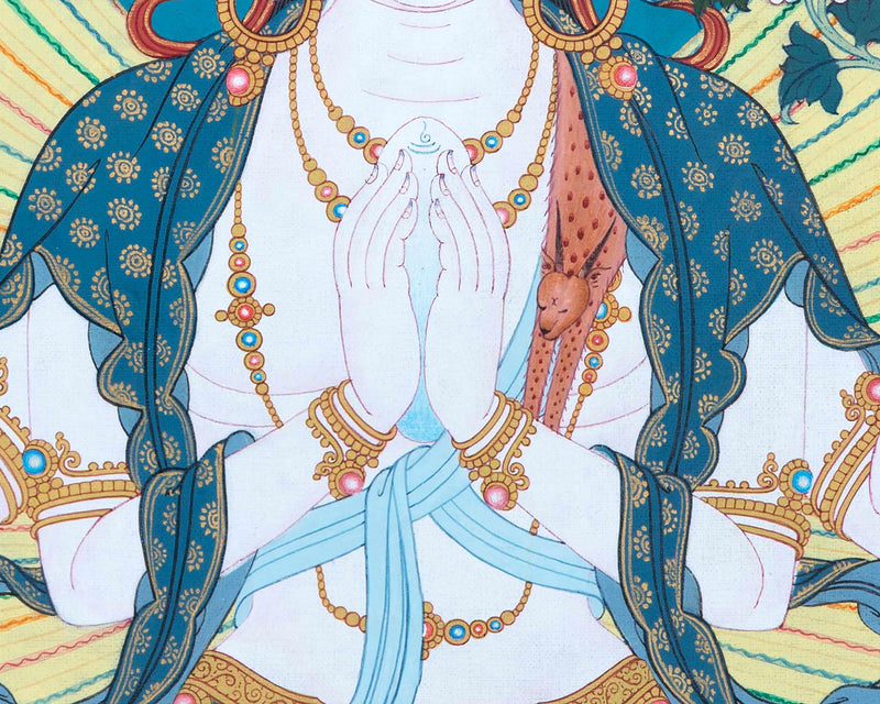 Chenrezig | Deity Of Compassion | Buddhist Painting Thangka