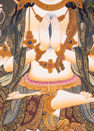 Avalokiteshvara Chengrezig Thangka | Wall Decoration Thangka Painting