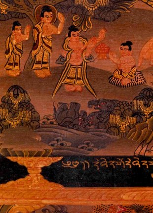 Buddha Mandala Thangka | Traditional Tibetan Artwork | Religious Wall Decors