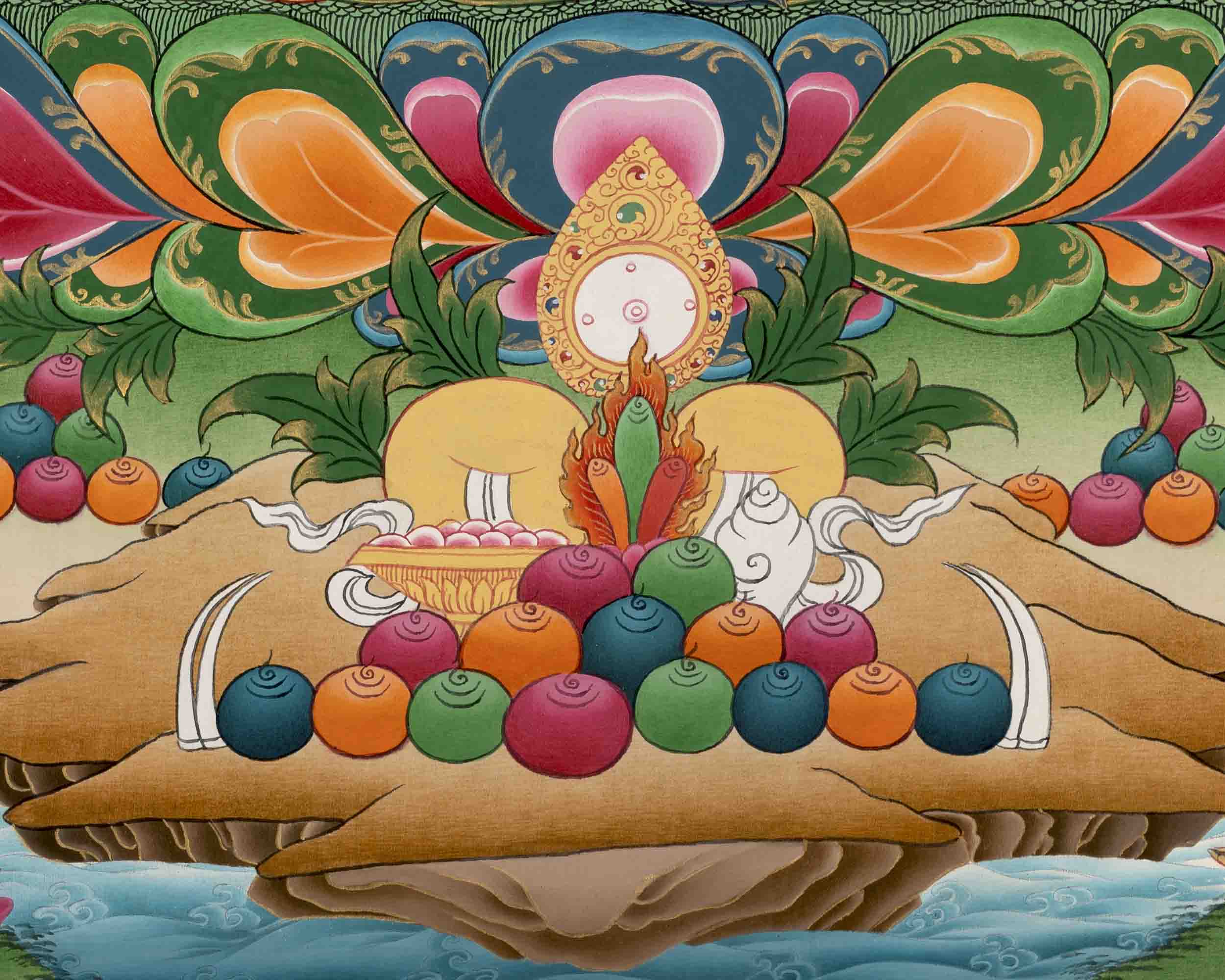Avalokiteshvara Chengrezig | Traditional Tibetan Thangka | Wall Decors