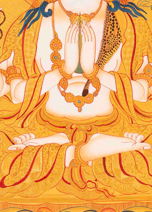 Avalokitesvara Chengrezig Thangka | Bodhisattva of Compassion