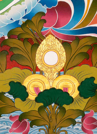 Green Tara Thangka Painting | Traditional Buddhist Art