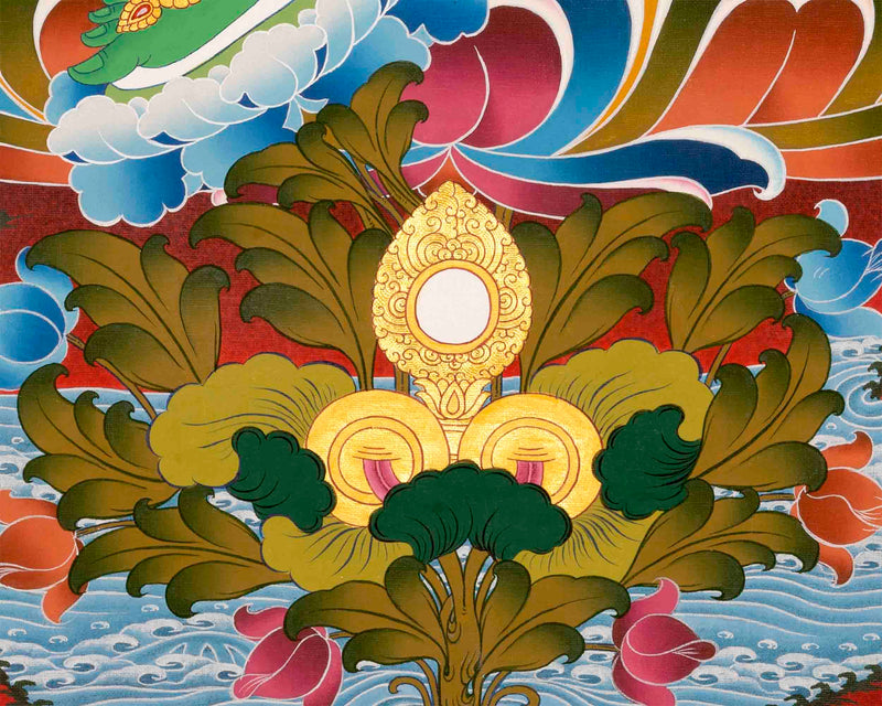 Green Tara Thangka Painting | Traditional Buddhist Art