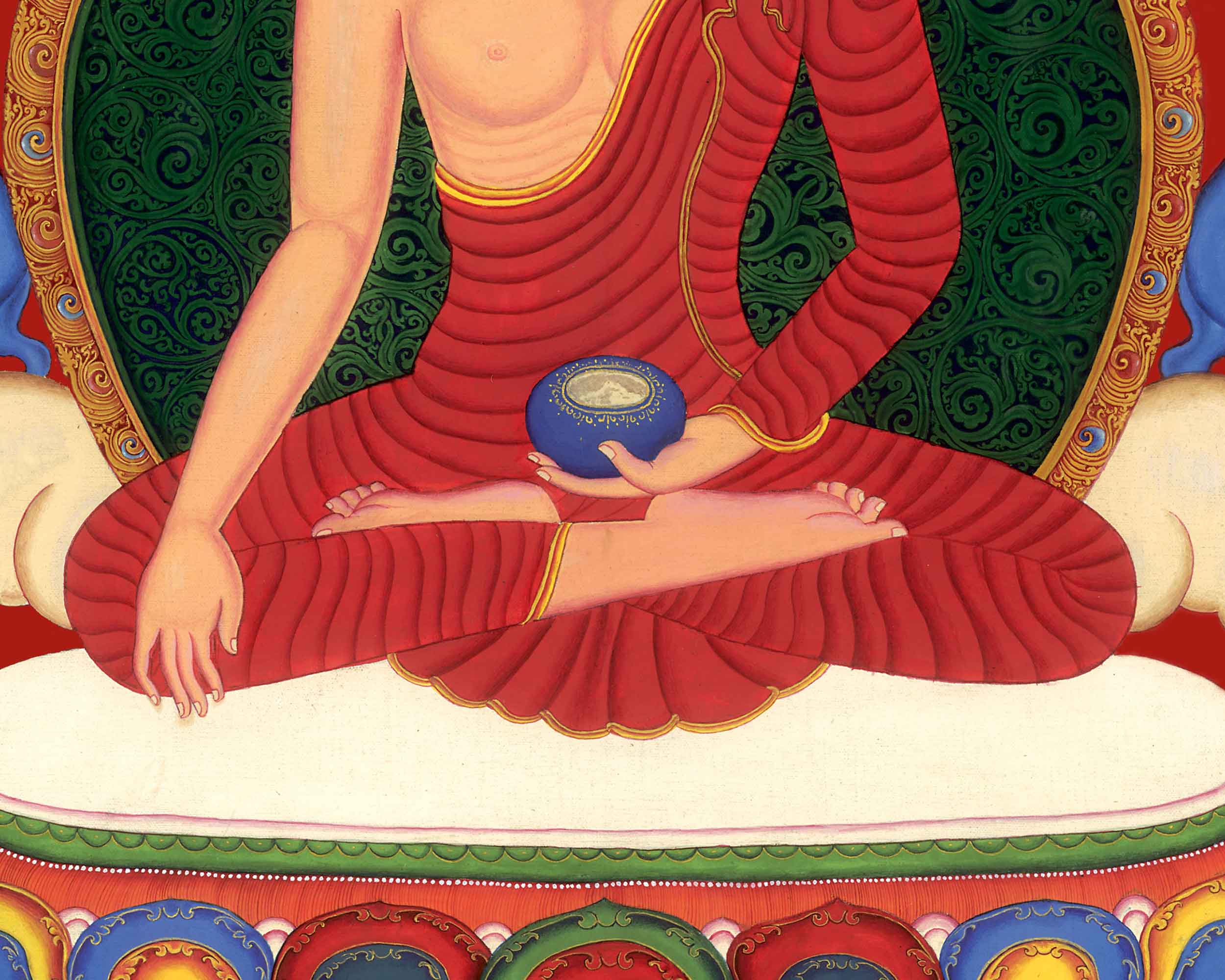Tibetan Shakyamuni Buddha Thangka Print | Canvas Digital Print