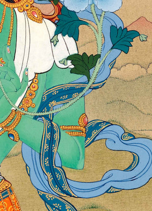 Green Tara Healing Thangka | Traditionally Hand Painted Art