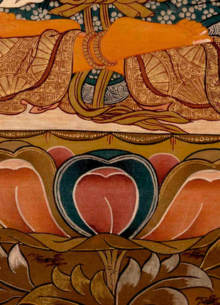 Manjushree Bodhisattva Thangka | Religious Buddhist Art | Wall Decors