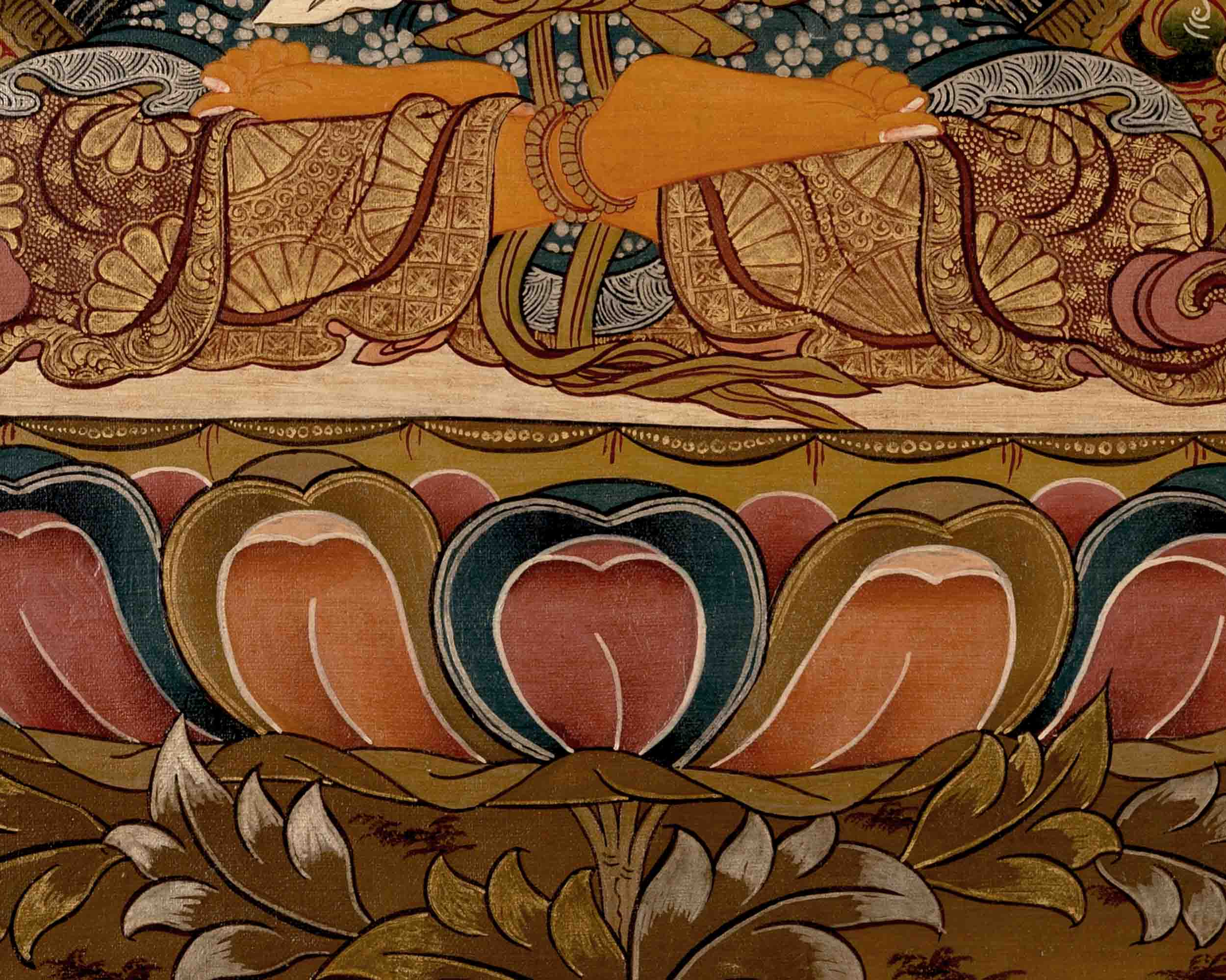 Manjushree Bodhisattva Thangka | Religious Buddhist Art | Wall Decors