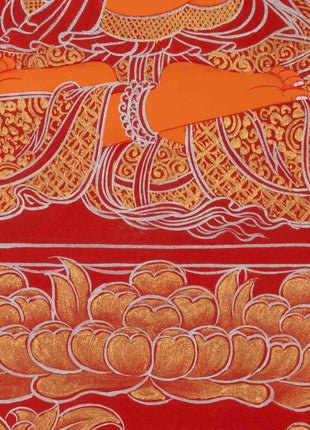 Manjushree Thangka Painting | Bodhisattva Of Wisdom | Religious Art